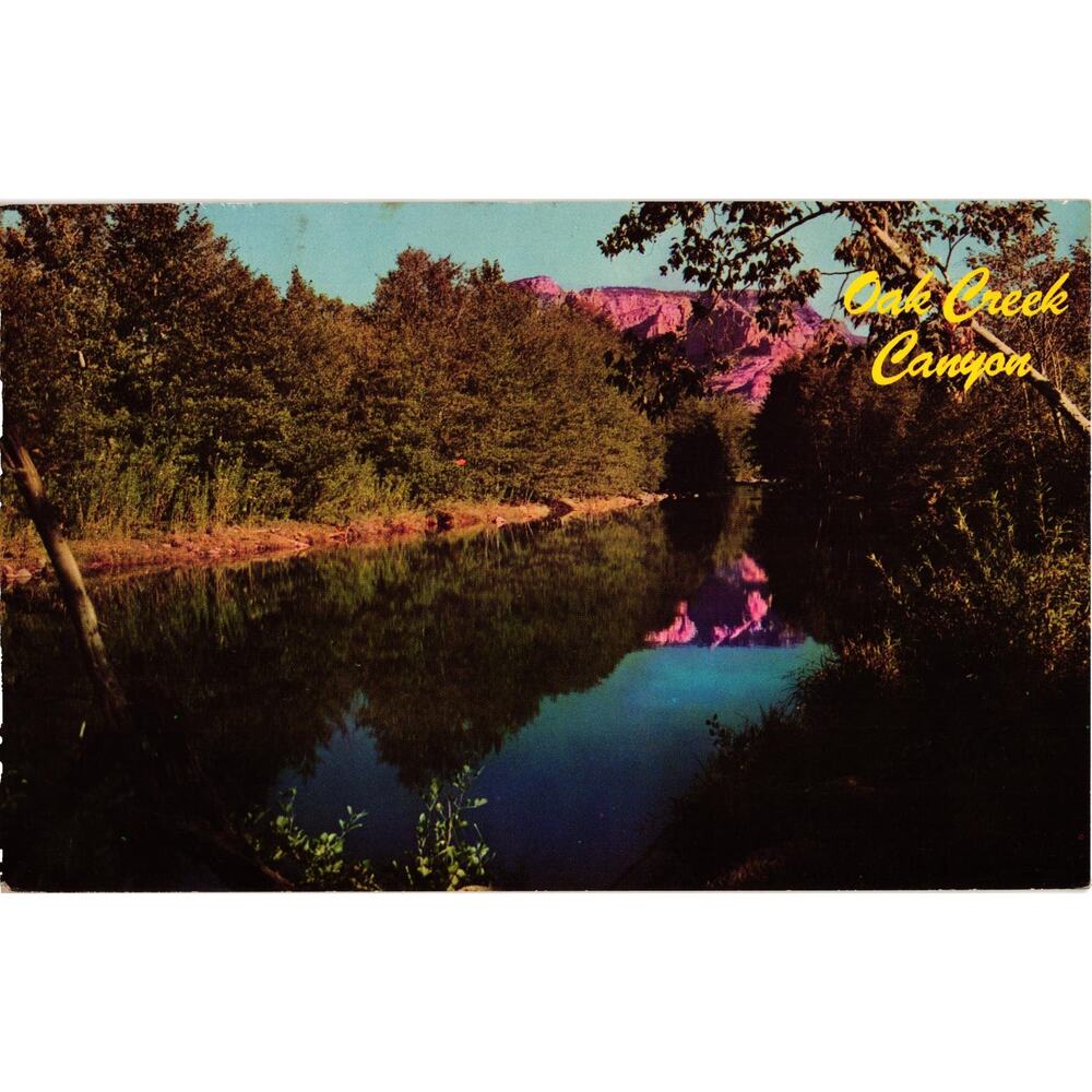 Oak Creek Canyon Postcard Landscape‎ Posted 1967 Phoenix AZ Stamp